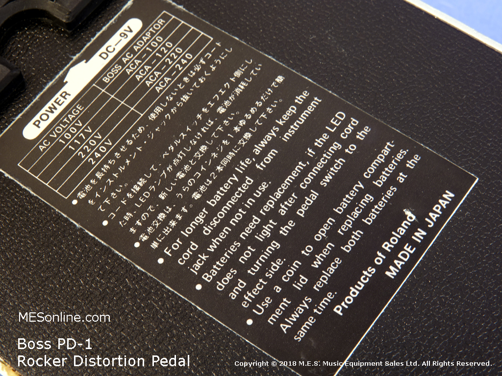 Boss PD-1 Rocker Distortion Overdrive Pedal, image 9