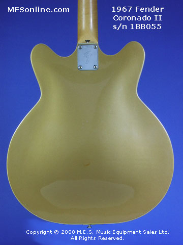 1967 Fender Coronado II Guitar, Firemist Gold, Body Back View
