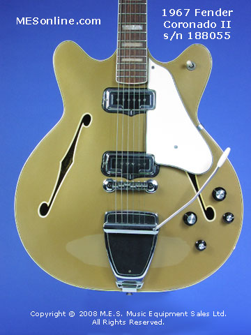 1967 Fender Coronado II Guitar, Firemist Gold, Body Front View
