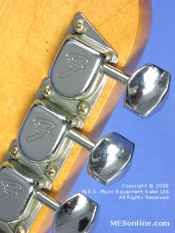 1967 Fender Coronado II Guitar, Firemist Gold, Machine Heads, Close View
