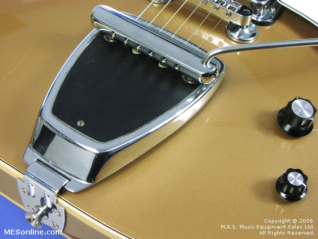 1967 Fender Coronado II Guitar, Firemist Gold, Tailpiece View