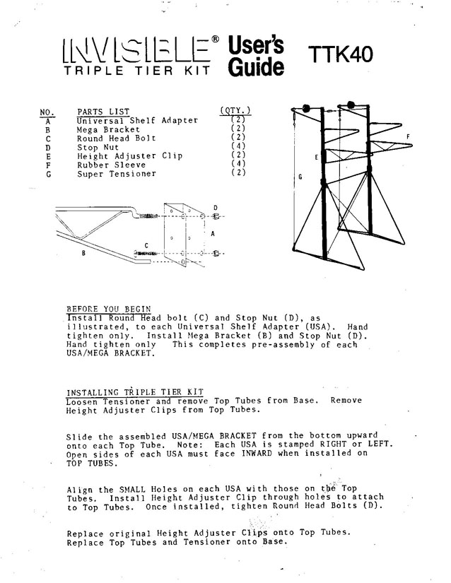 Invisible KB3 assembly guide, front, image 6